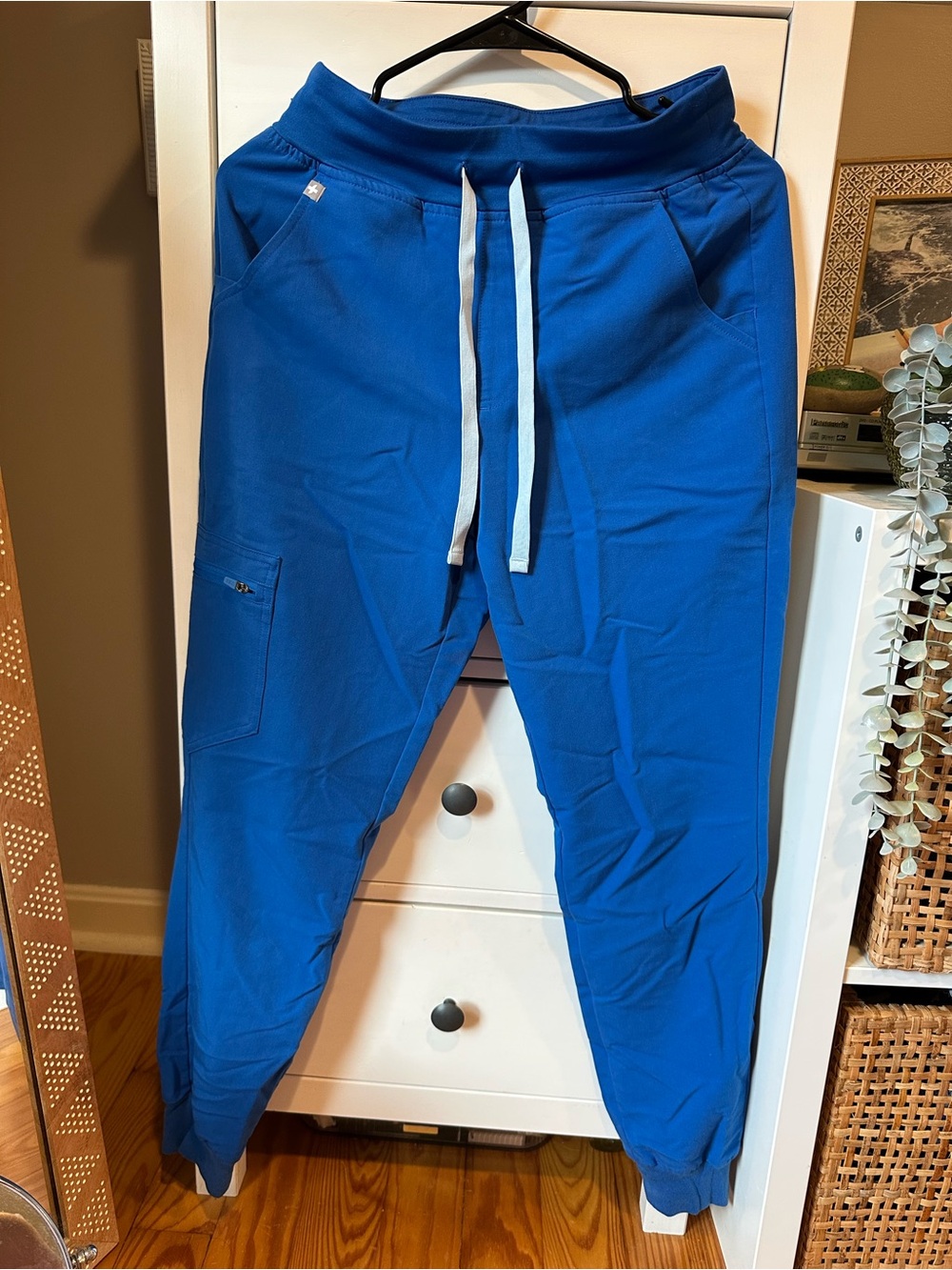 Royal Blue Figs high waisted Zamora scrubs XS